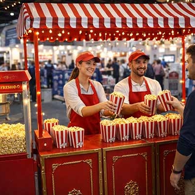 Popcornstand Jahrmarkt