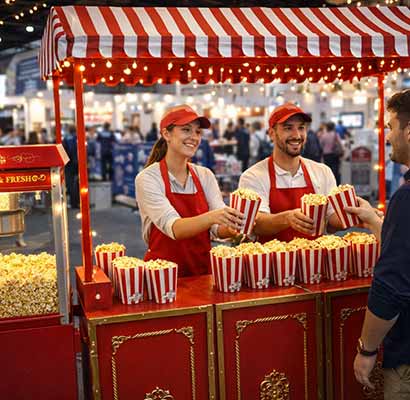 Popcornstand Jahrmarkt